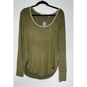 Abercrombie Fitch Size Large Olive Green Long Sleeve Top Blouse MRSP $30 New NWT